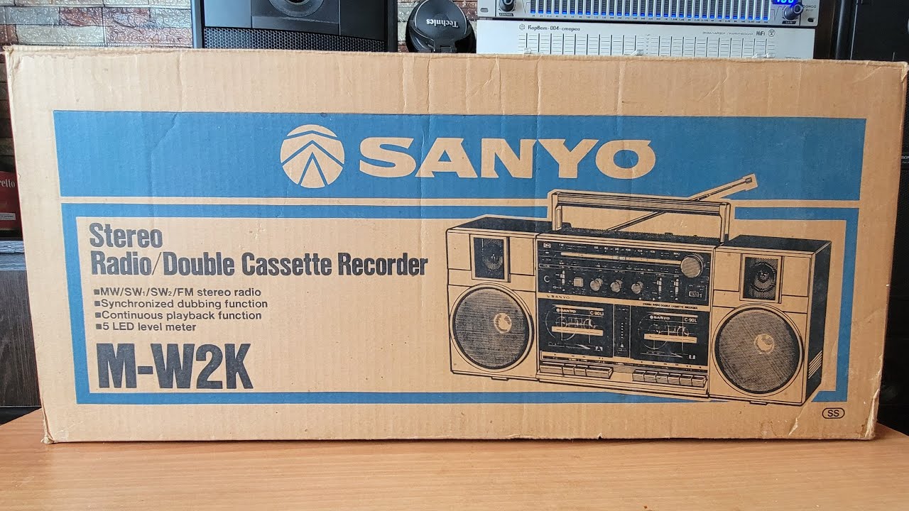 SANYO M - W2K Radio Double Cassette Recorder (1983) JAPAN - YouTube