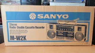 SANYO M - W2K  Radio Double Cassette Recorder (1983) JAPAN