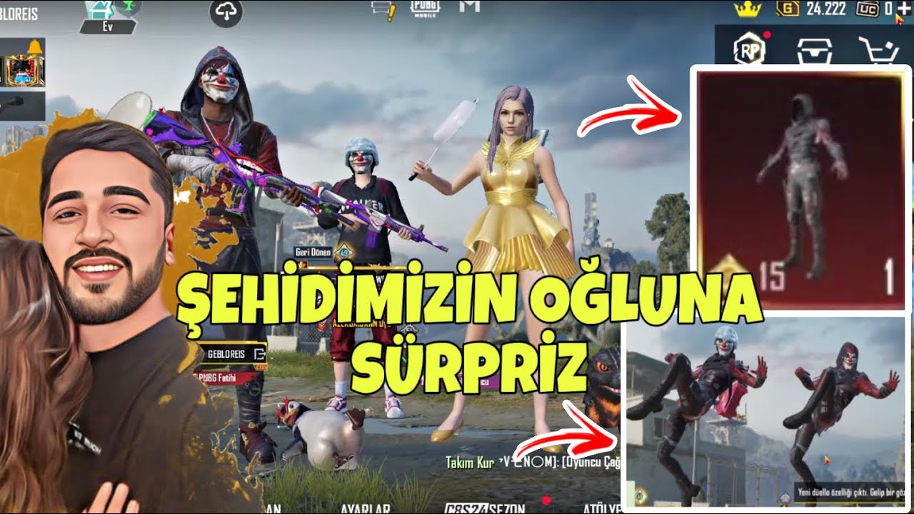 ŞEHİDİMİZİN OĞLUNA SÜRPRİZ YAPTIK, HAYALİNDEKİ DESTANSI SETİ ALDIK! -PUBG MOBİLE