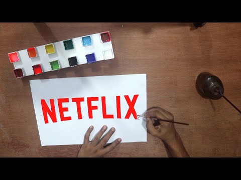 How to draw the Netflix logo