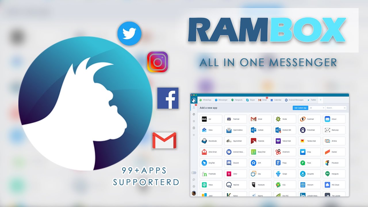 Best Free Work from Home All in one Messaging Software Rambox YouTube