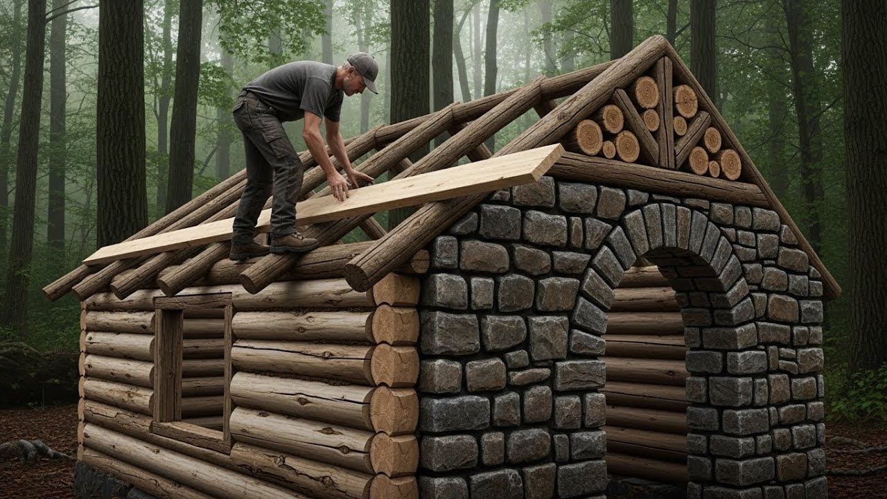 Eine warme und geheime Unterkunft mitten im Amazonas-Regenwald bauen | Bushcraft, Überleben