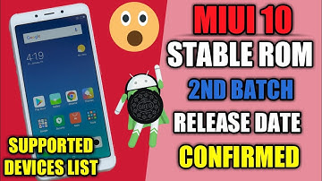 MIUI 10 Global Stable Rom,2nd Batch Release Date, Getting Devices List | MIUI 10 Stable Rom Schedule