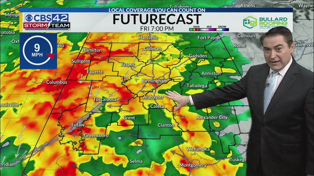 January 5th CBS 42 News at 4 pm Weather Update - YouTube