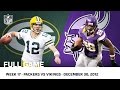 "Adrian Peterson Goes Over 2000" Packers vs. Vikings (Week 17, 2012) | NFL Full Game