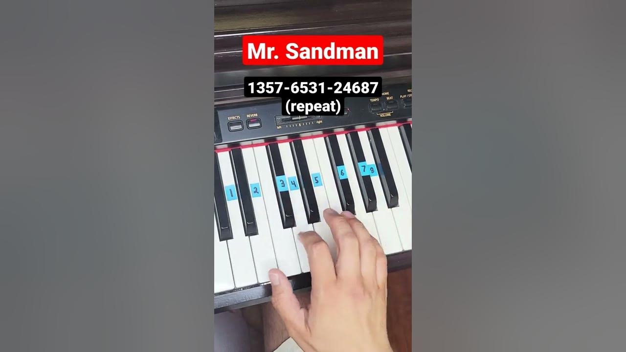 Mr Sandman The Chordettes (bum bum bum meme) - piano tutorial