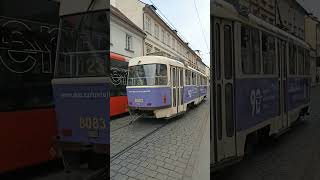 Класична Tatra T3 і звуки електроніки під час рушання #tram #tatra #praha