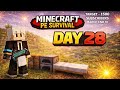 Minecraft Survival Day 28 😱 Finally BIG PROGRESS! 🔥 Hindi Gameplay Live❤️ #minecraft #minecraftlive