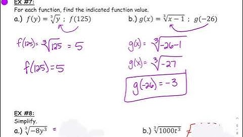 MAT114 10.1 ex7&8 Radical Expressions VIDEO