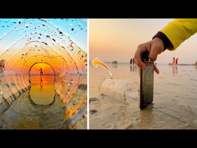 Creative Mobile Photography With Water Bottle To Go Viral #shorts class=