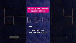 Fix the equation by moving 1 stick #shots #puzzles #logicpuzzles #mathspuzzle #hindipuzzles screenshot 4