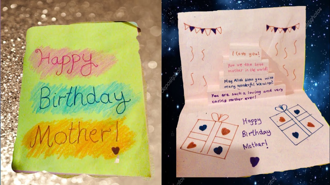 How to make a birthday pop up card for your Mother. 😍😍 - YouTube