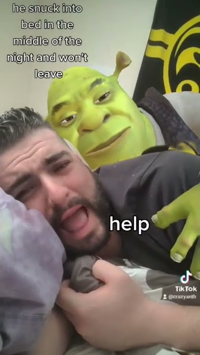 Shrek crawled into bed lastnight and won't leave #shrek #tiktok #comedy