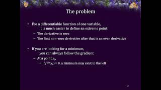 8.1 Optimizing a function of a real variable