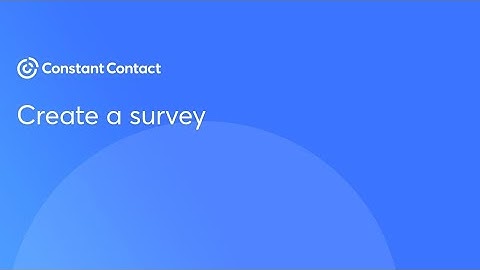 Create a survey | Constant Contact