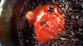 Making beach plum jam