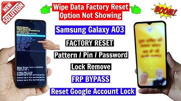 UP Government samsung mobile A03 Factory reset | Remove Pattern, Password Lock | Frp bypass