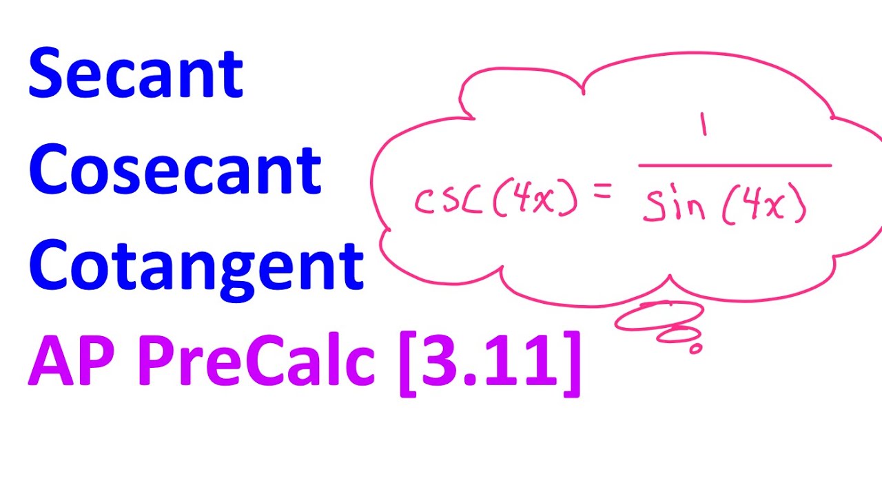 3.11E — Секанс, косеканс и котангенс [Предвычисления AP]
