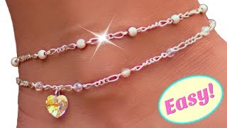 I have some more diy projects you need to try before the summer ends
and this one is a set of really cute anklets made for princess! these
are gorgeous...