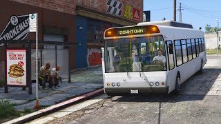 Grove Street Bus Driving Route  Los Santos Goes to Work  Day 57