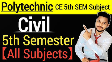 Polytechnic/Diploma 5th Semester 3rd Year Civil Engineering Syllabus 2022-22