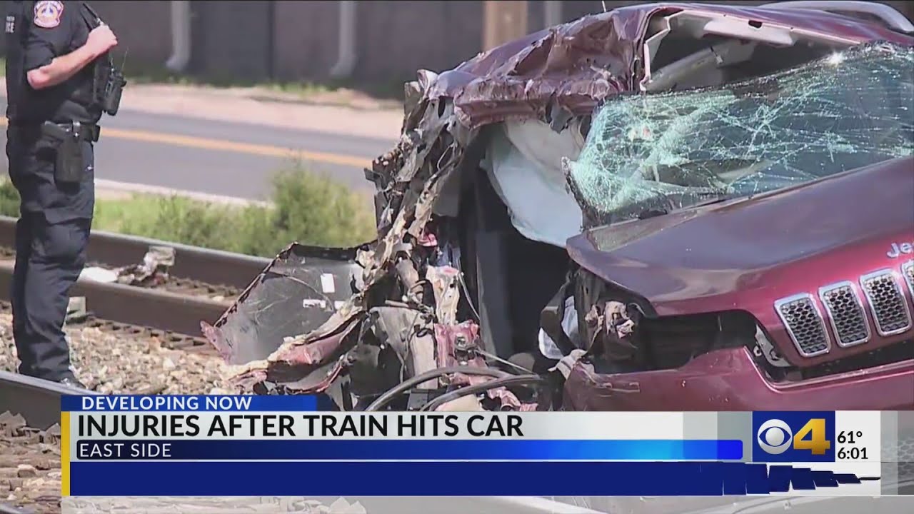 IMPD: Train collides with car in Indianapolis - YouTube