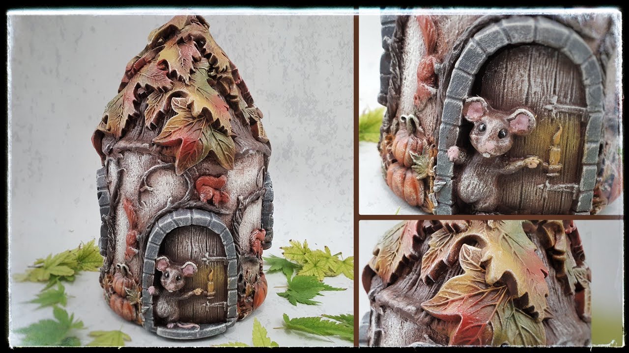 In the autumn at the mouse house 🐭🍁Jesienią w domku myszki 🍁decoration...