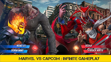 Marvel vs. Capcom: Infinite - Gameplay || Nemesis & Dormammu vs. Jedah & Strider Hiryu