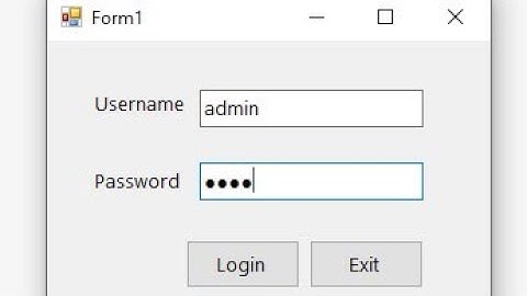 Create Login Form with Sql Database - Step by step - Vb.net