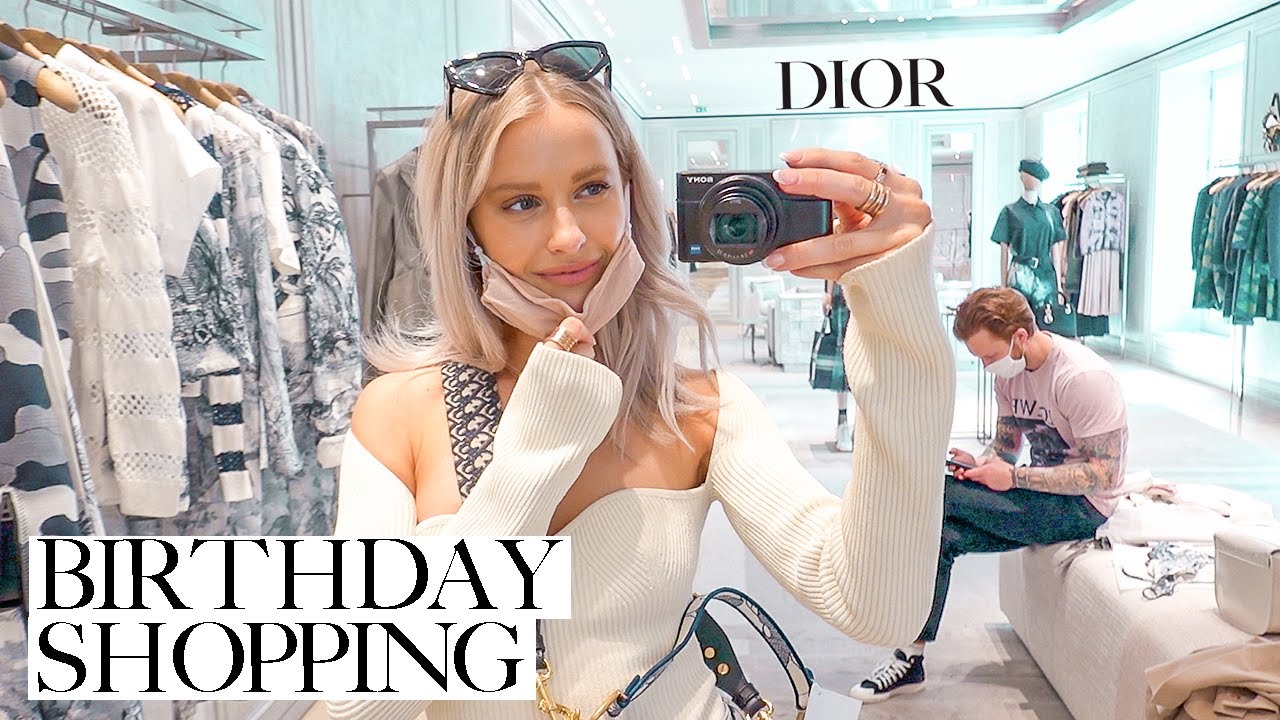 DIOR BIRTHDAY SHOPPING, OPENING MY PRESENTS AND BIRTHDAY MAKEUP GRWM | INTHEFROW