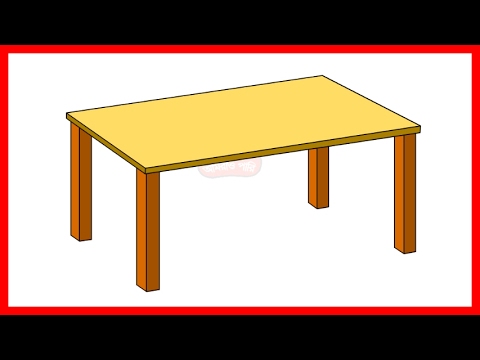 How To Draw A Table Step By Step Easy Drawing For Kids Youtube