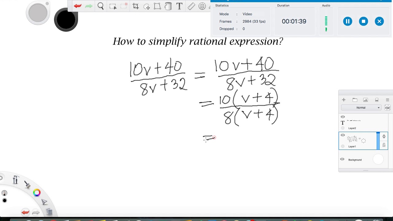 simplify rational expression part 2 - YouTube