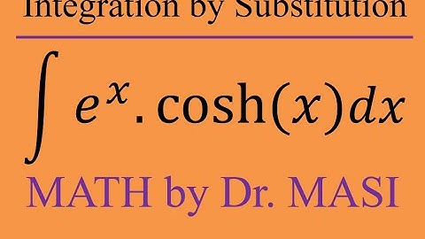 Integral of (e^x)cosh(x) (substitution) How to integrate, Indefinite integral, Integration, Calculus