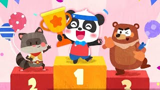 Little Panda's Sports Champion | Pitching & Shooting | BabyBus Game screenshot 4