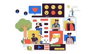 Software developers team 2D animation