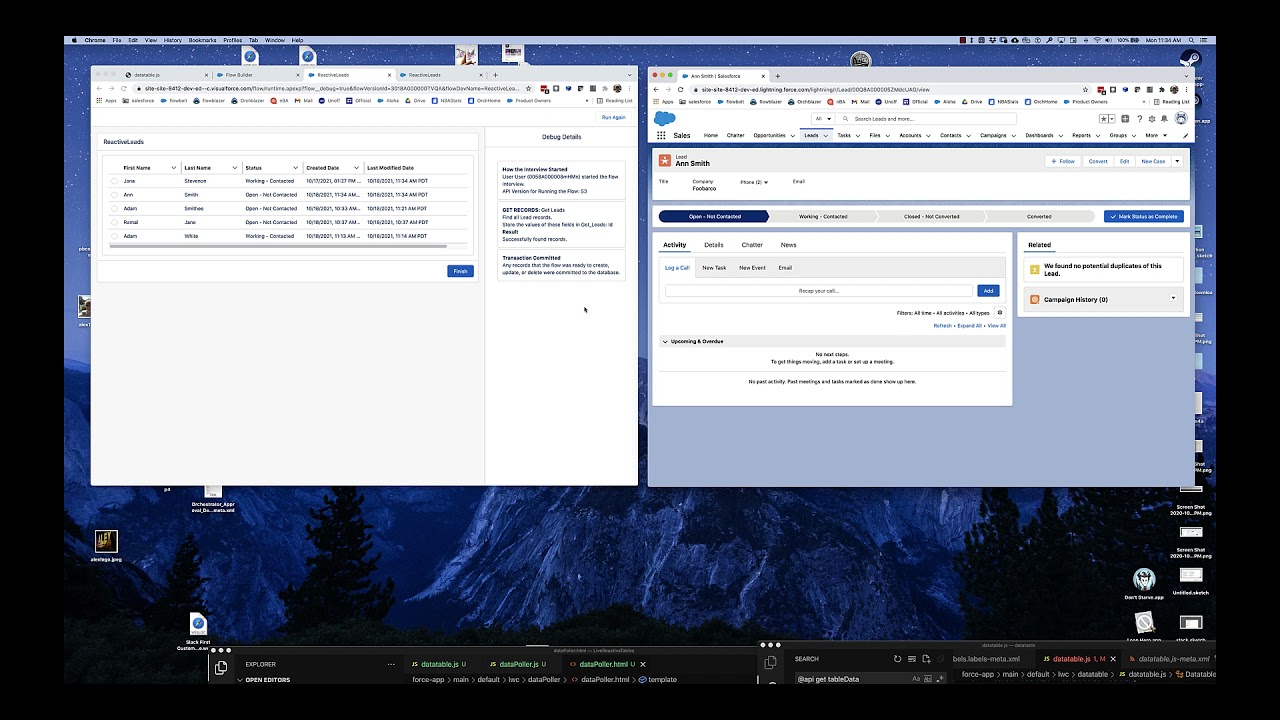 Salesforce Flow: DataPoller and Reactive Screens