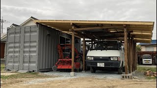 Amateur makes a garage in 2 weeks