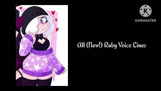 All (New!) Ruby Voice Lines [Made by Alex TheTetrisFan]