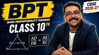 BPT Theorem class 10 || Thales Theorem || Triangles Class 10 Maths NCERT CBSE
