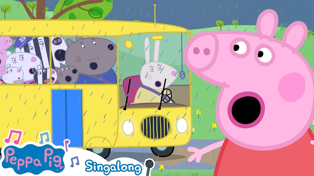 Wheels on the Bus | Peppa Pig Song |Karaoke & Singalong | Nursery Rhymes | Peppa Pig Music Official