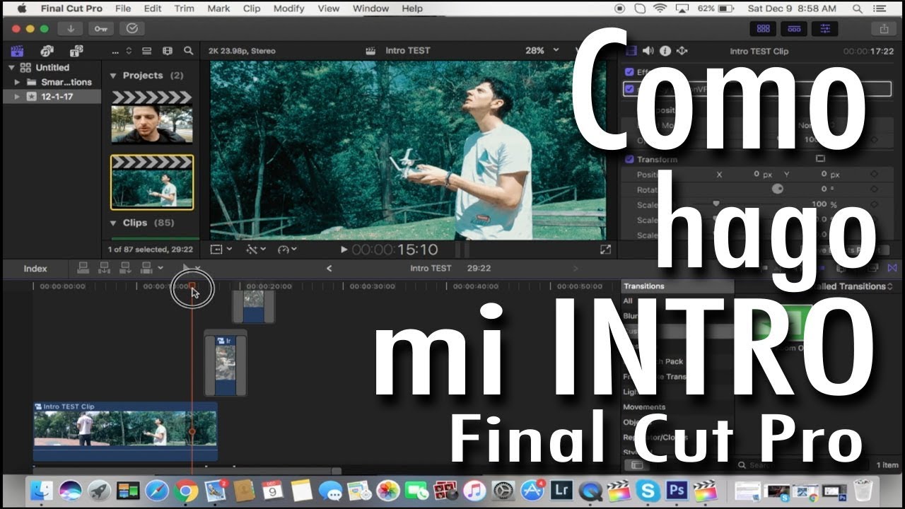Como hago mi INTRO TUTORIAL - Final Cut Pro - YouTube