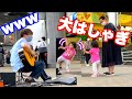 【路上ライブ】プロが駅前でアンパンマン好きの女の子に「アンパンマンのマーチ」を演奏したら可愛すぎwww【ソロギター】