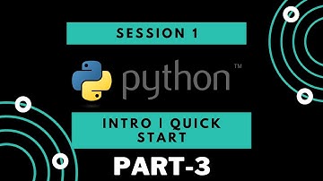 3 Python | Intro | Variables | Data types