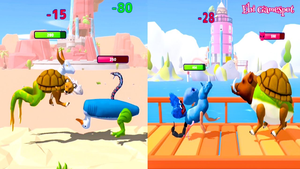 Pasang Kepala Huggy Wuggy Alien Kambing Gunung Di Cangkang Penyu | Game Zoologic @Ebi Gamespot