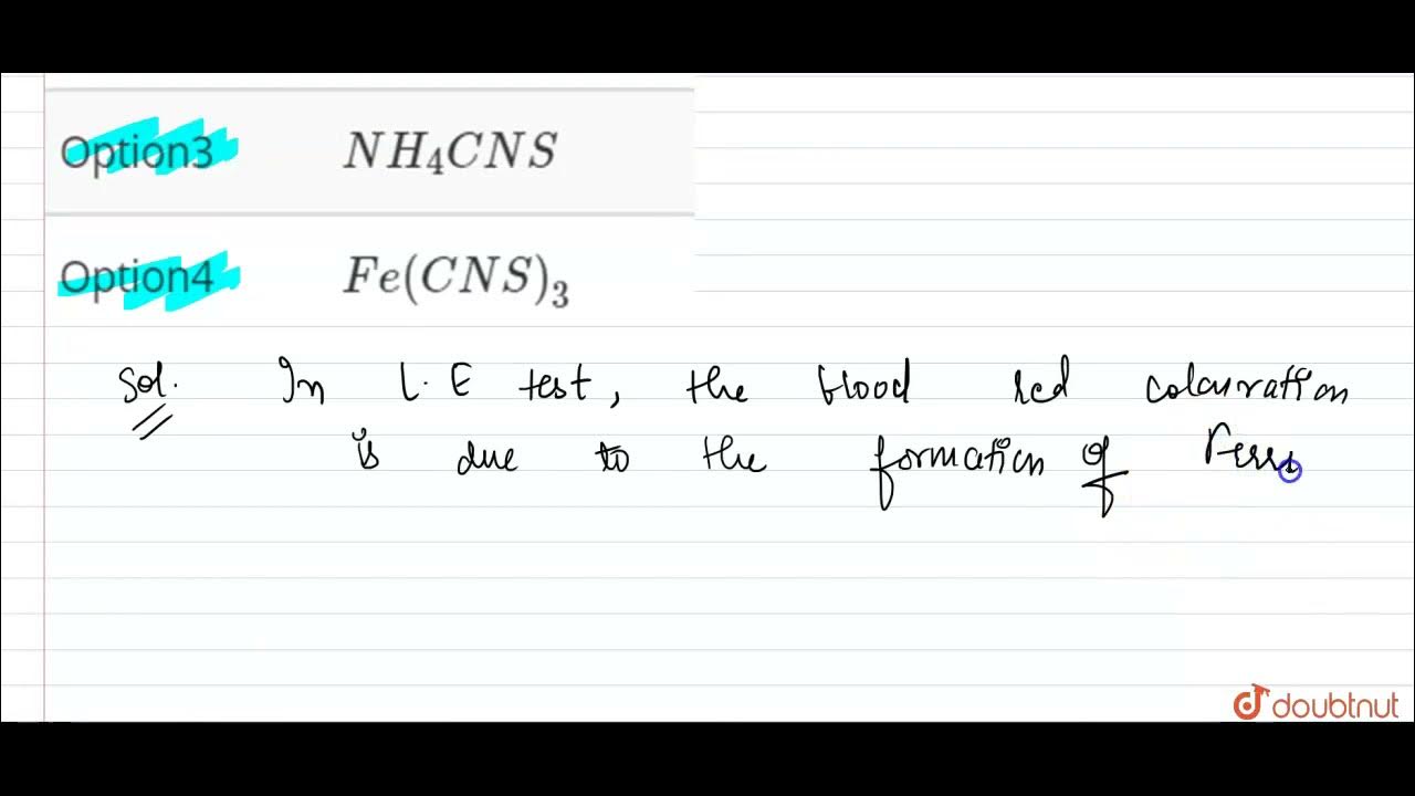 In the Lassaigne’s test, the blood red colouration is due to the