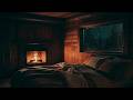 🌧️ Cozy Rustic Cabin &amp; Crackling Fire ASMR | Heavy Rain on Window for Deep Sleep (No Ads, No Music)