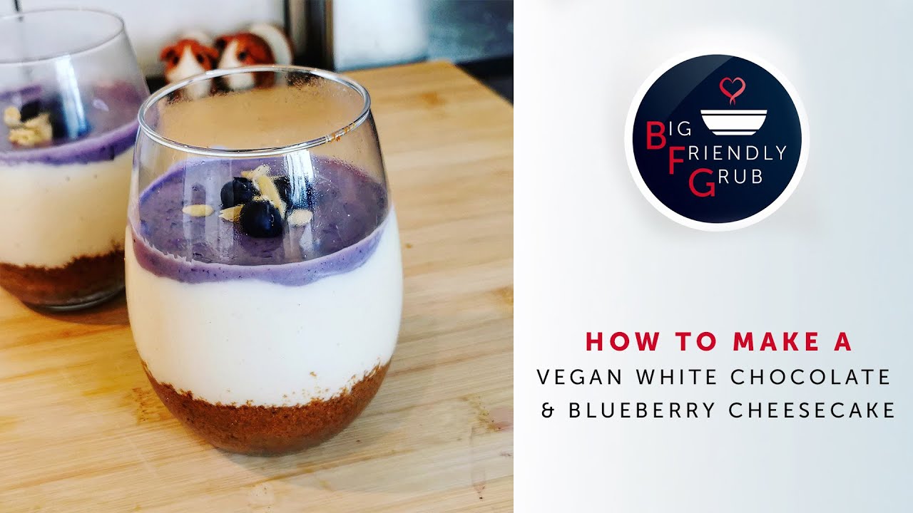 Vegan White Chocolate & Blueberry Cheesecake Tofu Cheesecake Recipe YouTube