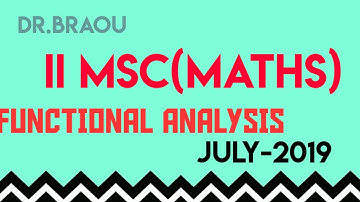 Ambedkar open university msc2nd year functional analysis previous question papers