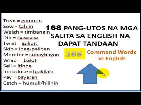 168 PANG-UTOS NA MGA SALITA SA ENGLISH NA DAPAT TANDAAN
