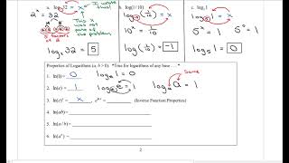 2.1 Exponential and Logarithmic Functions Part 2